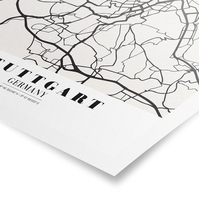 Posters Stuttgart City Map - Classic