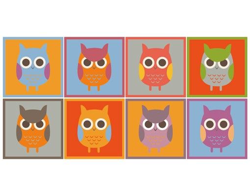 Muurstickers uil Owls Sticker Set