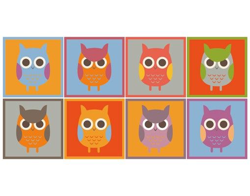 Muurstickers dieren Owls Sticker Set