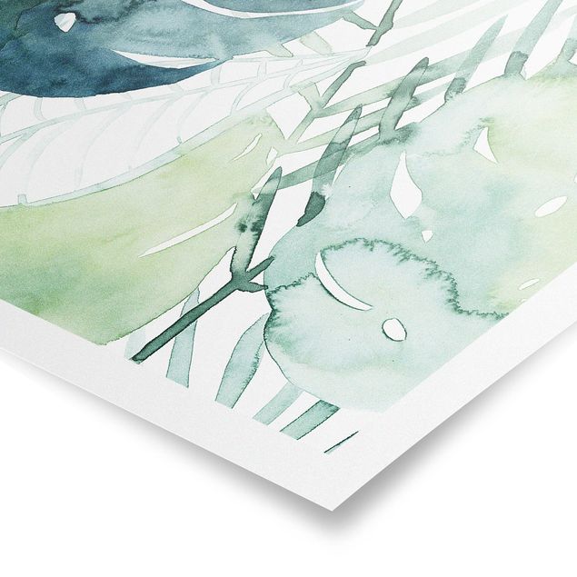Posters Palm Fronds In Watercolour I