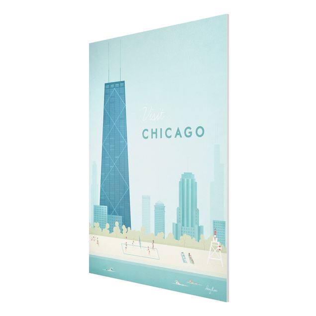 Forex schilderijen Travel Poster - Chicago