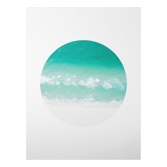 Aluminium Dibond schilderijen The Ocean In A Circle