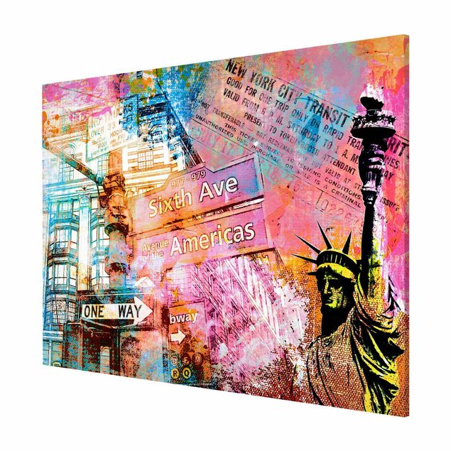 Magneetborden Sixth Avenue New York Collage