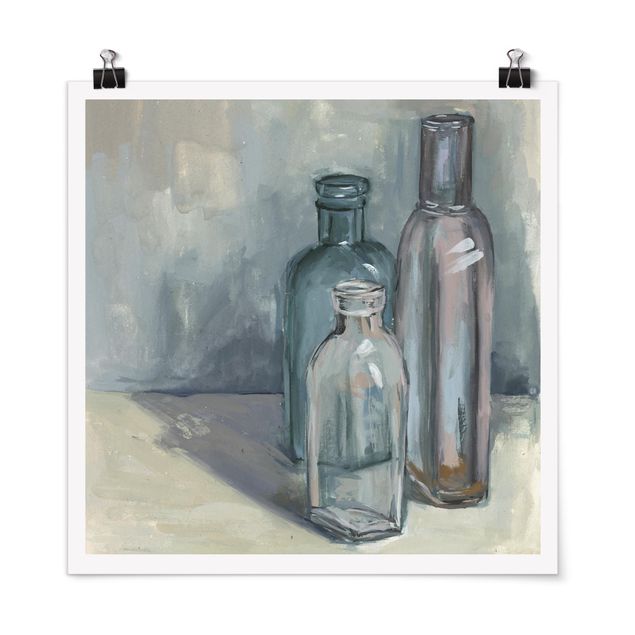 Posters Still Life With Glass Bottles I