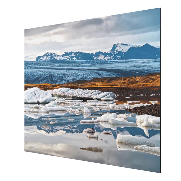 Aluminium Dibond schilderijen Glacier Lagoon
