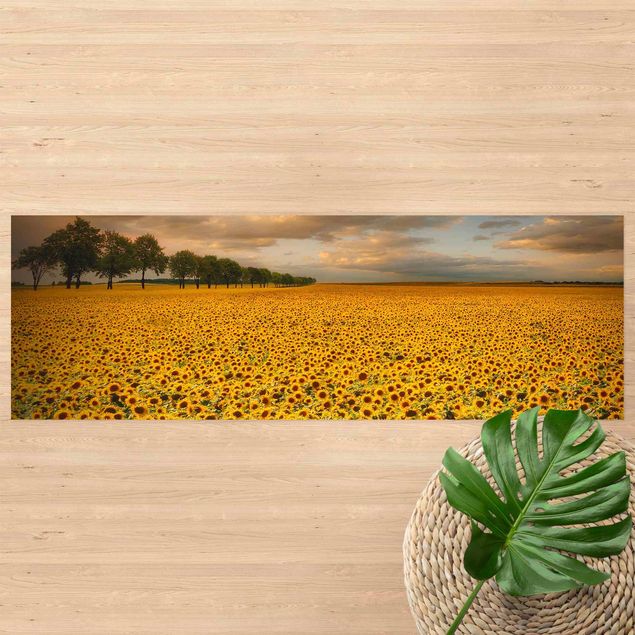 Vloerkleed modern Field With Sunflowers
