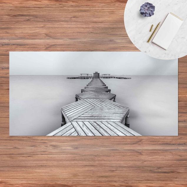 lopers Wooden Pier And Black And White