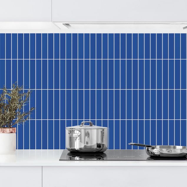 Achterwand voor keuken tegelmotief Subway Tiles - Blue