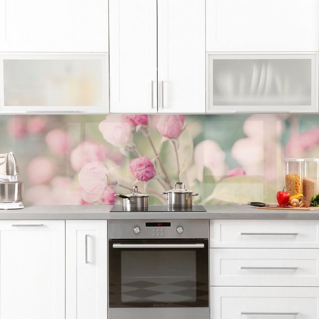 Achterwand voor keuken Apple Blossom Bokeh Light Pink