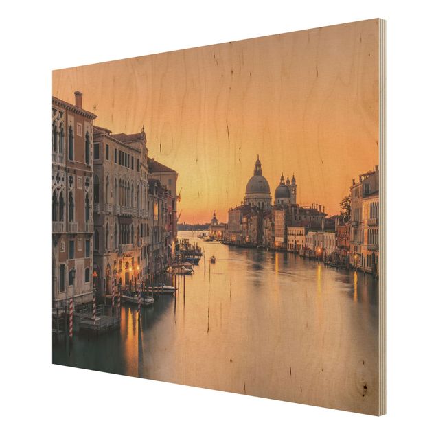 Houten schilderijen Golden Venice