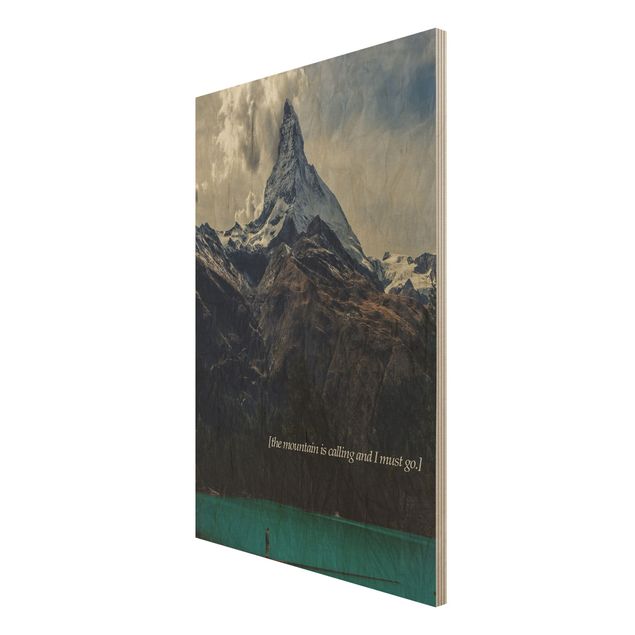 Houten schilderijen Poetic Landscapes - Mountain