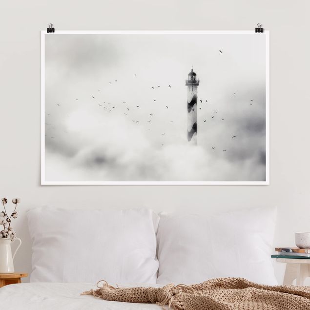 Posters Lighthouse In The Fog