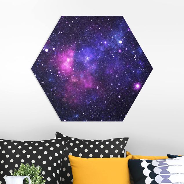 Hexagons Forex schilderijen Galaxy
