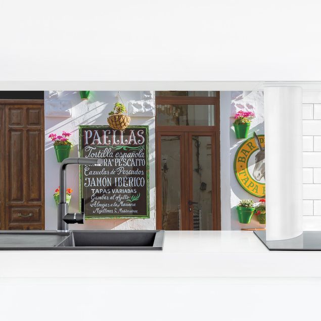 Achterwand voor keuken Bar de Tapas With Flowerpots