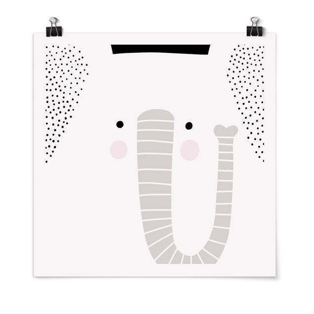Posters Zoo With Patterns - Elephant