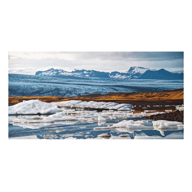 Aluminium Dibond schilderijen Glacier Lagoon