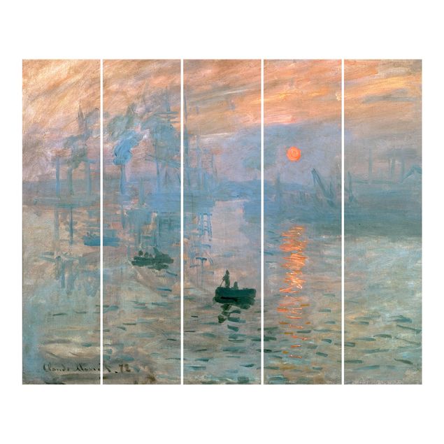 Schuifgordijnen Claude Monet - Impression (Sunrise)