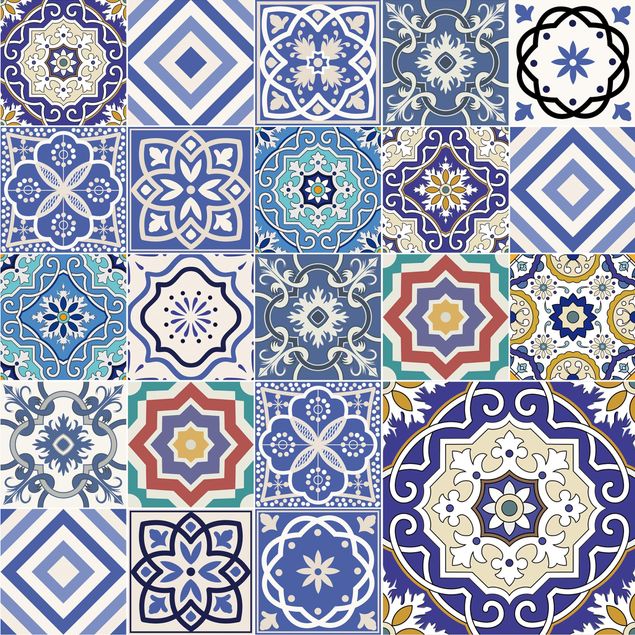 Meubelfolien Tiled Wall - Ornate Portuguese Tiles