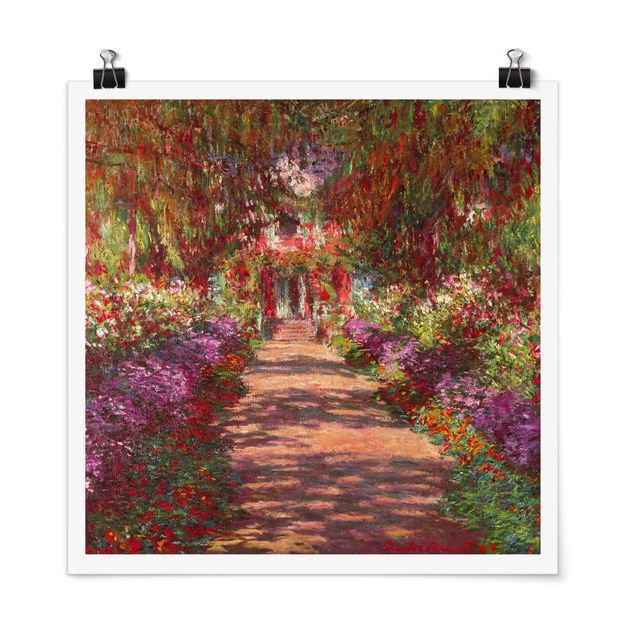 Posters Claude Monet - Pathway In Monet's Garden At Giverny