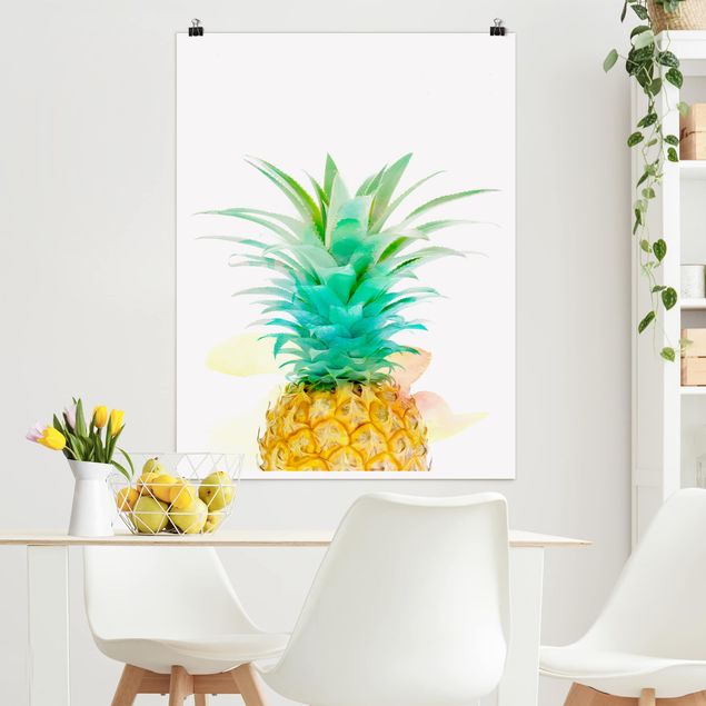 Posters Pineapple Watercolour