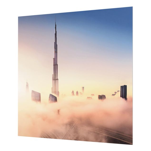 Spatscherm keuken Heavenly Dubai Skyline