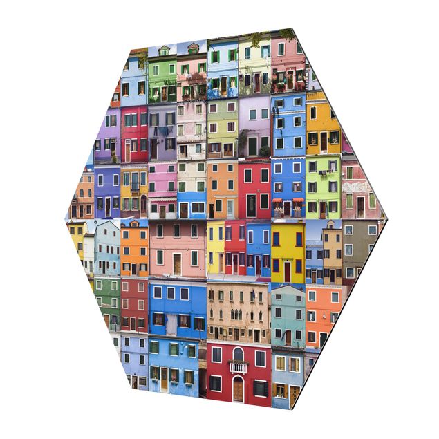 Hexagons Aluminium Dibond schilderijen Venetian Homes