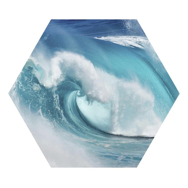 Hexagons Forex schilderijen Raging Waves