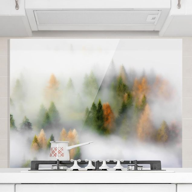 Spatscherm keuken Cloud Forest In Autumn