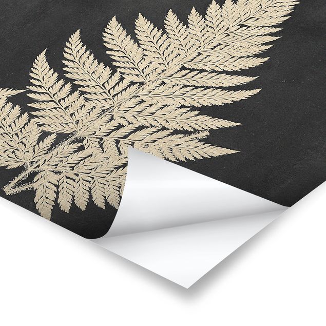 Posters Fern With Linen Structure I