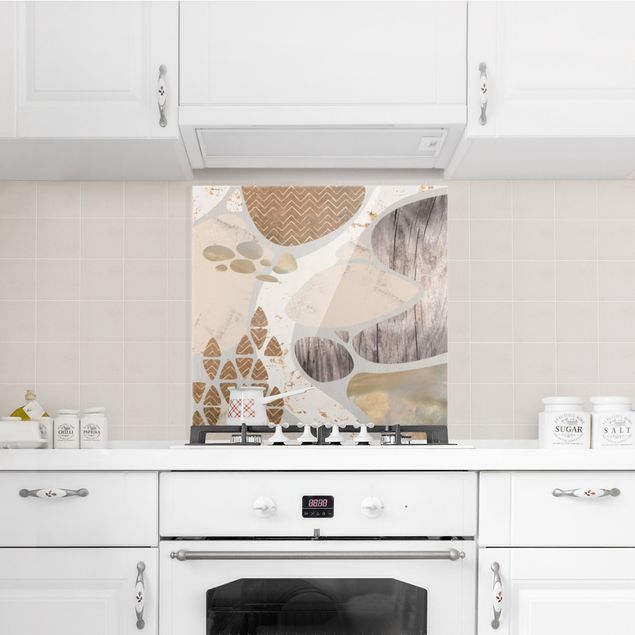 Spatscherm keuken Abstract Quarry Pastel Pattern