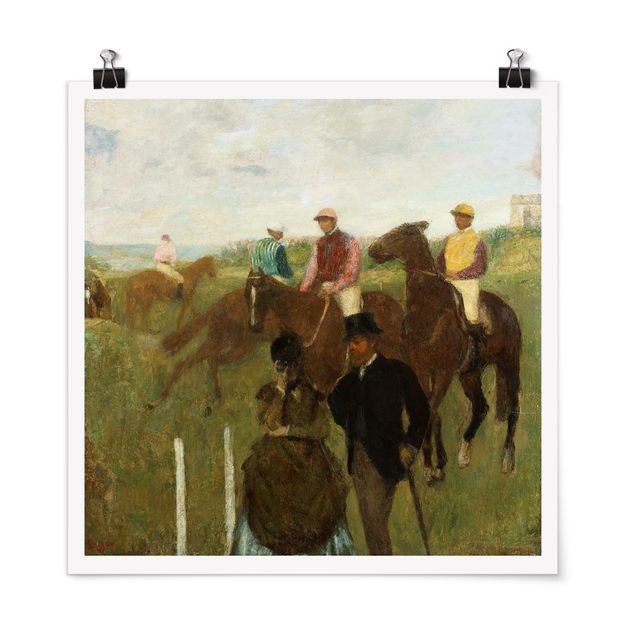 Posters Edgar Degas - Jockeys On Race Track