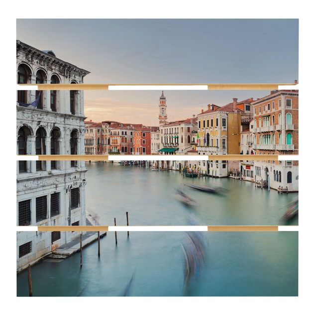 Houten schilderijen op plank Grand Canal View From The Rialto Bridge Venice