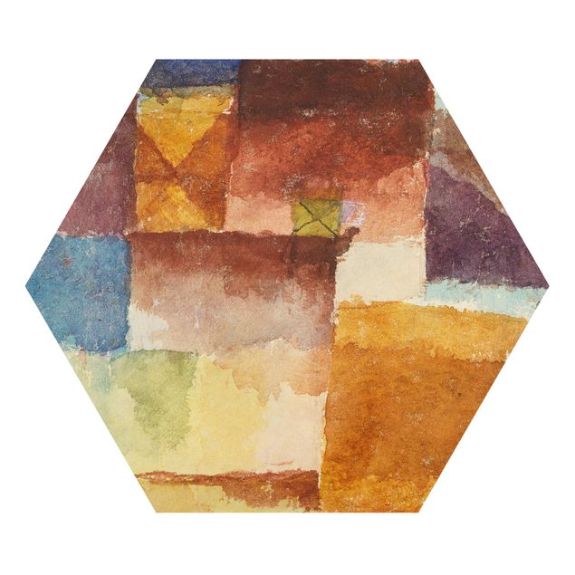 Hexagons Forex schilderijen Paul Klee - In the Wasteland