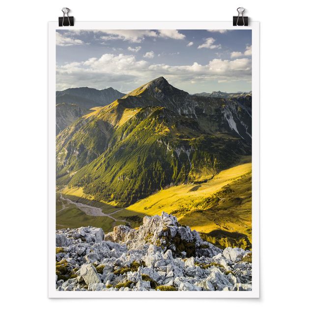 Posters Mountains And Valley Of The Lechtal Alps In Tirol