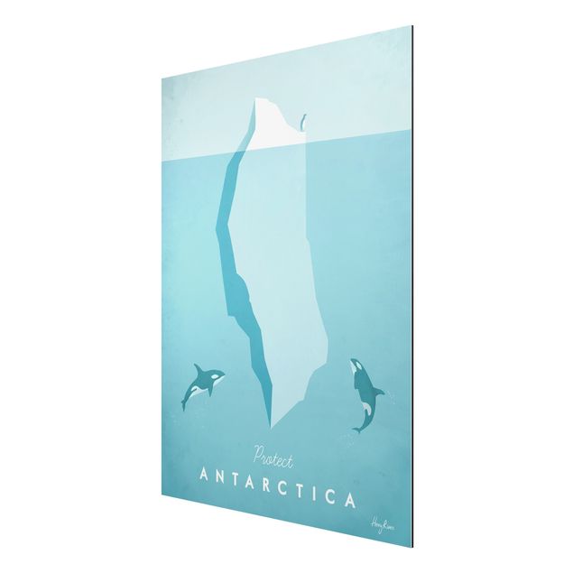 Aluminium Dibond schilderijen Travel Poster - Antarctica