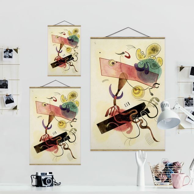 Stoffen schilderij met posterlijst Wassily Kandinsky - Taches