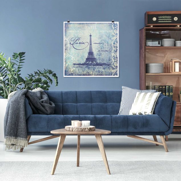 Posters Vintage Collage - Paris Mon Amour