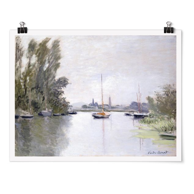 Posters Claude Monet - Argenteuil Seen From The Small Arm Of The Seine