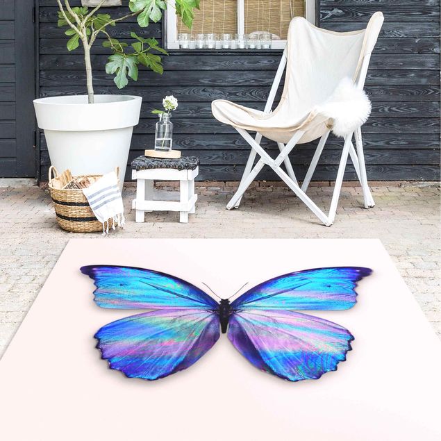 buiten vloerkleed Holographic Butterfly