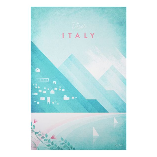 Aluminium Dibond schilderijen Travel Poster - Italy