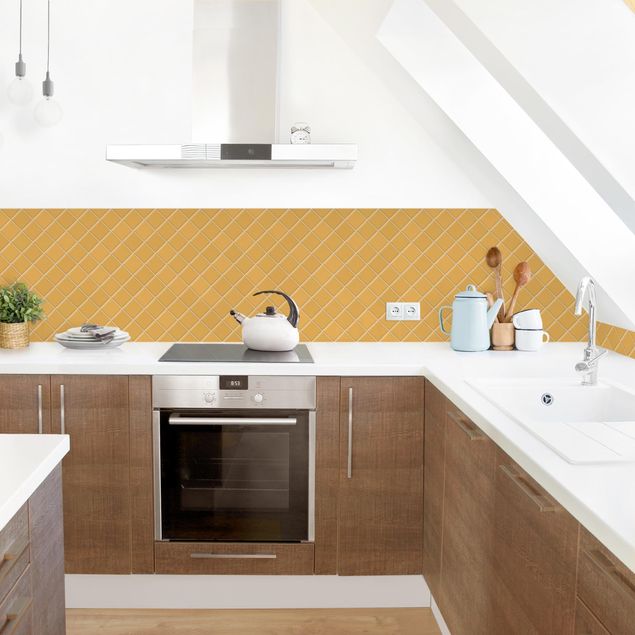 Achterwand voor keuken eenkleurig Mosaic Tiles - Orange