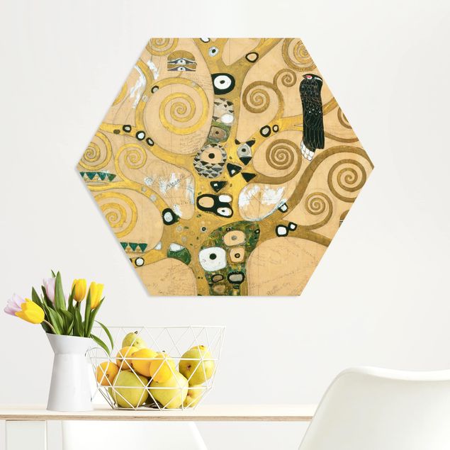 Hexagons Forex schilderijen Gustav Klimt - The Tree of Life