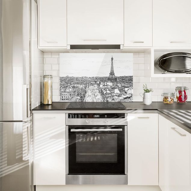Spatscherm keuken City Study - Paris
