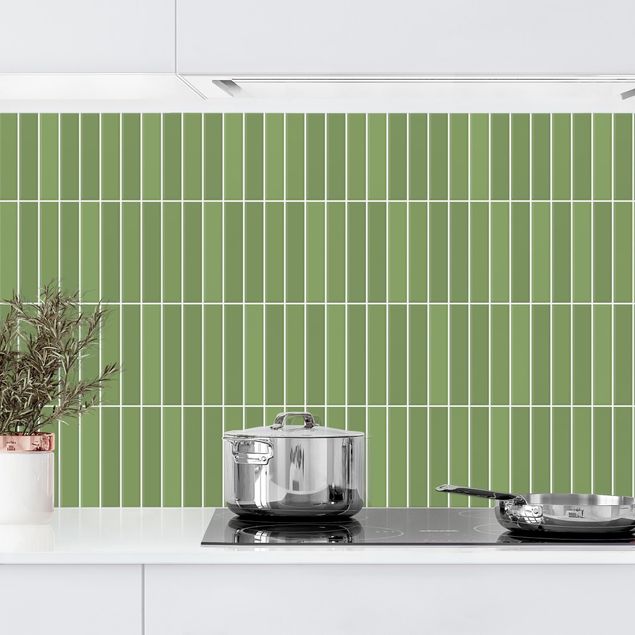 Achterwand voor keuken tegelmotief Subway Tiles - Green