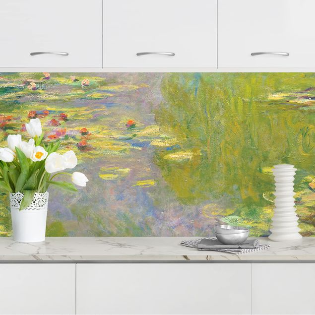 Achterwand voor keuken bloemen Claude Monet - Green Waterlilies