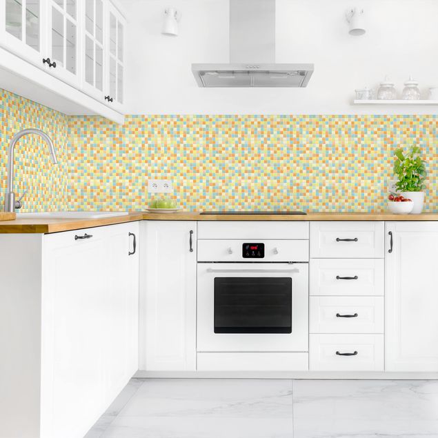 Achterwand voor keuken tegelmotief Mosaic Tiles Summer Set