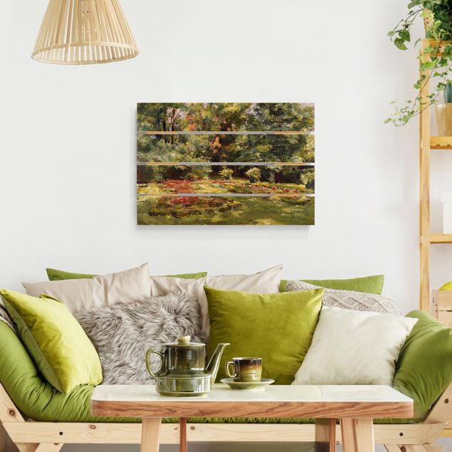 Houten schilderijen op plank Max Liebermann - Flower Terrace Wannseegarten