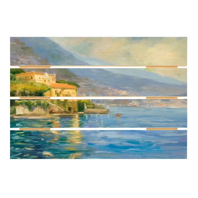 Houten schilderijen op plank Scenic Italy IV
