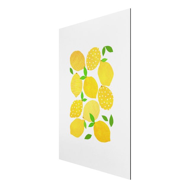 Aluminium Dibond schilderijen Lemon With Dots