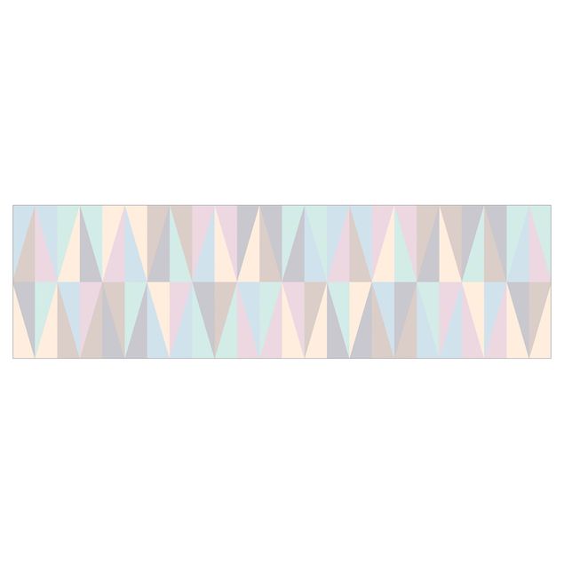Keukenachterwanden Triangles In Pastel Colours